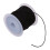 Cordón de algodón encerado negro para collar, rollo de 1 mm 3