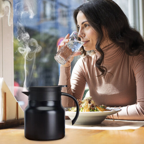 Elkedel i rustfrit stål 800 ml med filter 1