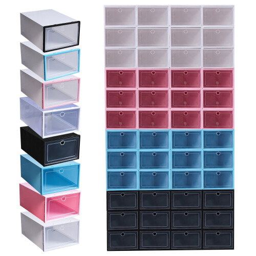 Transparente, stapelbare Schuhbox – Hartplastik, 12,2 x 8,27 x 2