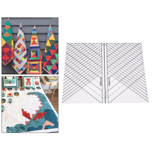 Akryl quiltning lineal 24x19cm 1