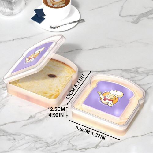 Sandwich Storage Containers Plastic Microwave-Safe 2