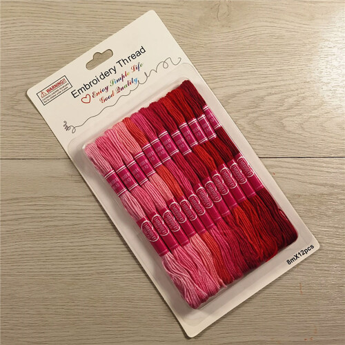 12 phíosa Snáithe Bróidnéireachta Cadáis Gradient 8m 2