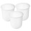 Suporte de escova sanitária de plástico com copo, branco 4