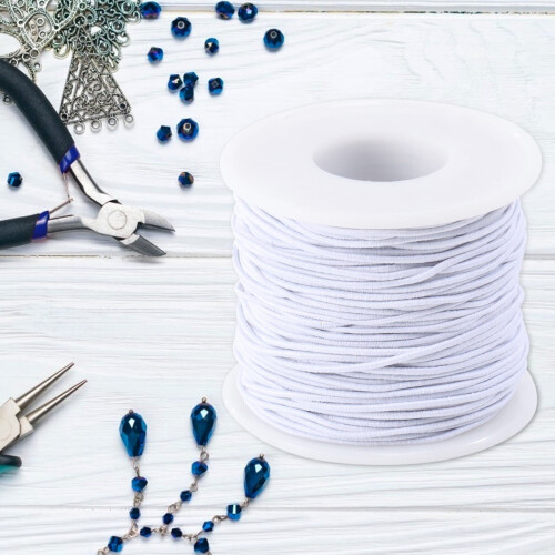 Cordon élastique blanc Etereauty pour perles, 10 m 1