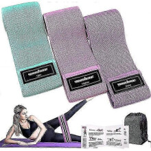 Resistance Band Set of 3 - Fitness Elastic Bands for Yoga Pilates Strength Training with Storage Bag