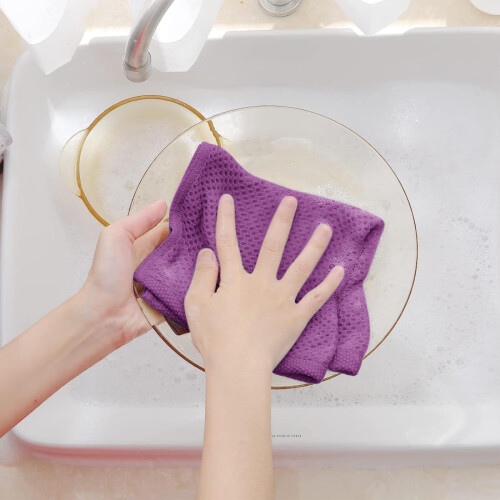 Cotton Dishcloths 4 Pack 13.4 x 13.4 Inches 1