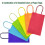 Mini Sacolas de Presente Kraft Arco-Íris 4,7x2,4x6 polegadas (25 unidades) 5