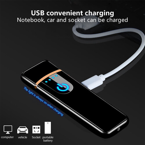 USB genopladelig vindtæt lighter 2