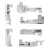 Set di 6 piedini per macchina da cucire overlock per Singer 14CG754 e 2