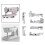 Set di 6 piedini per macchina da cucire overlock per Singer 14CG754 e 3