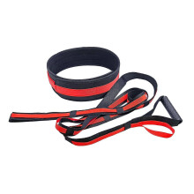 (red) Resistance Running Bungee Band Pull Rope Stretch Cord for Gym Fitness Training Black