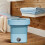 Machine à laver portable pliable 8,5 L bleue 4