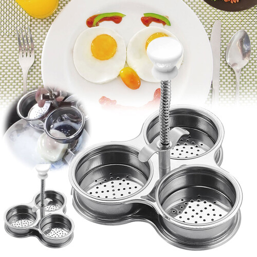 MOQIN Stainless Steel Egg Poacher 2PCS 1