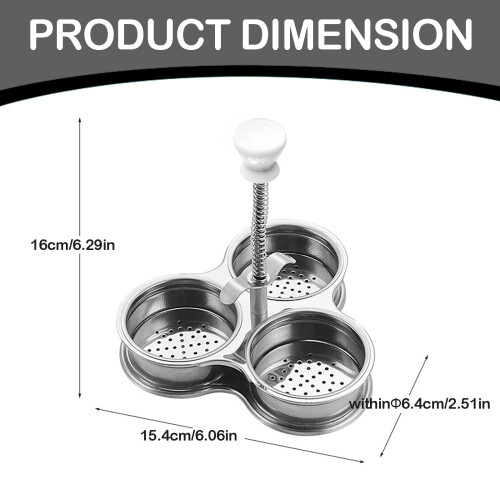 MOQIN Stainless Steel Egg Poacher 2PCS 2