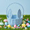 Cesta de papel con forma de conejo de Pascua con asa 4
