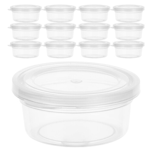 Mini caja redonda transparente de PP para guardar arcilla. 2