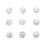 10 stuks platte strass steentjes, 10 mm 3
