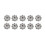 10 stuks platte strass steentjes, 10 mm 5