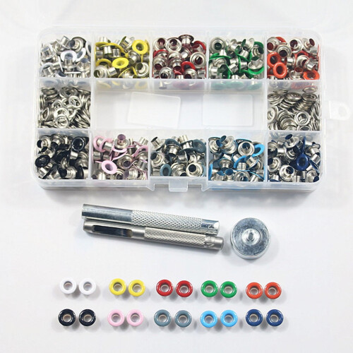 Kit de 400 œillets en fer de couleurs assorties 1