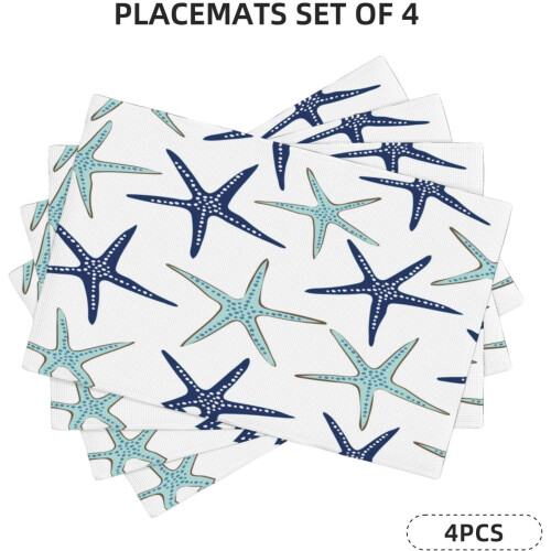 Σουπλά Παράκτιου Αστερία Σετ 4 τεμαχίων, 18x12 ίντσες 1