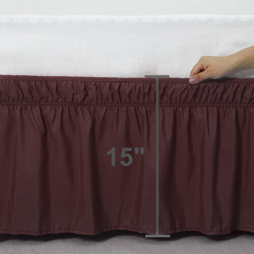 Polyester-Bettrock, Queen-Size, 38 cm Fallhöhe 2