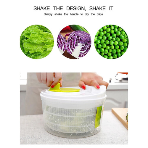 Salad spinner 5L vegetable and lettuce dryer 2