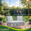 Doppel-Gartenschaukelkissen-Set, Grau - Polyester/Baumwolle 11