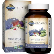 (30 Vegan Tablets) Garden of Life Organics Once Daily Whole Food Multivitamin Vegan Tablet for Men