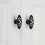 Black Round Cabinet Knob Handle 4 Pack 35 x 36 mm 8
