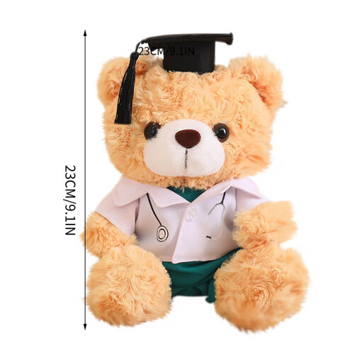 Graduation Bear Plush with Cap and Gown 1pc 1