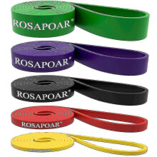 Set Of 5 Pull Up Resistance Bands Assist Exercise Workout Band Set for Fitness Strength Weightliftin