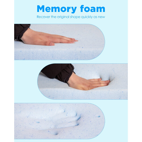 Surmatelas en mousse à mémoire de forme infusée de gel, format Queen, 5 cm 2