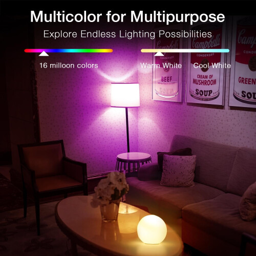 Kit com 2 lâmpadas LED inteligentes compatíveis com Alexa 2