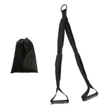 (With storage bag) Tricep Cable Attachment Equipment Home Gym Ergonomic Yoga Handles Pilates Strap Workout Rope Grip