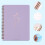Caderno floral 8x6 polegadas com linhas e bolsos grandes. 4