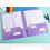 Poly Two-Pocket Portfolio with 3-Prong Double-Insert Yellow 6
