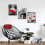 Ensemble de 3 tableaux muraux paysage noir et blanc 6