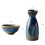 Keramik-Sake-Set mit Flasche und 4 Bechern 4