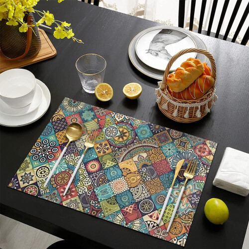 Σουπλά Nordic Boho Linen Blend Σετ 6 τεμαχίων, 12x18 ίντσες 2