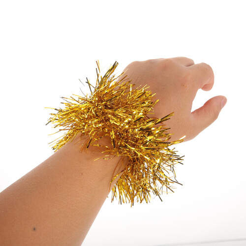 Goldene Cheerleading-Pompons, Kunststoff-Armband, 2er-Pack 2