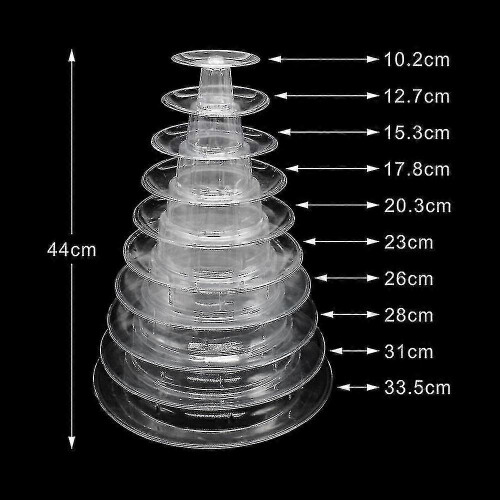 6 Tier Round Plastic Macaron Tower Stand Macarons Holder Macaroon Cake Tower Display Stand For Dessert Display 1