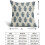 Conjunto de 2 capas de almofada florais em tons de azul e cinza, 45x45cm. 5