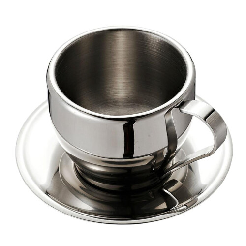 Espressokopp i rostfritt stål med dubbelvägg 2