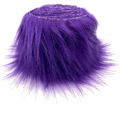 Rolo de tecido de pele sintética de mohair felpuda, com pelo de 4,5 a 6,5 cm (1,8 a 2,5 polegadas). 1
