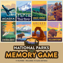 Jeu de Mémoire des Parcs Nationaux Masterpieces