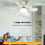 Ventilateur lumineux LED avec télécommande, intensité réglable et multicolore 2
