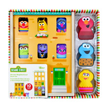 Kids Preferred Sesame Street Houten Blokken Set met Opbergdoos