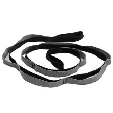 (black * gray) Stretching Strap For Yoga, Flexibility, Rehabilitation - For Rehab