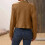 Cappotto doppiopetto a maniche lunghe da donna 4