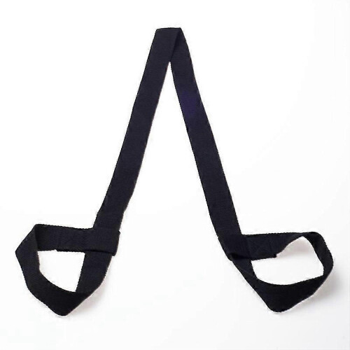 Cotton Yoga Mat Strap Sling with Adjustable Loops for All Mat Sizes (black)